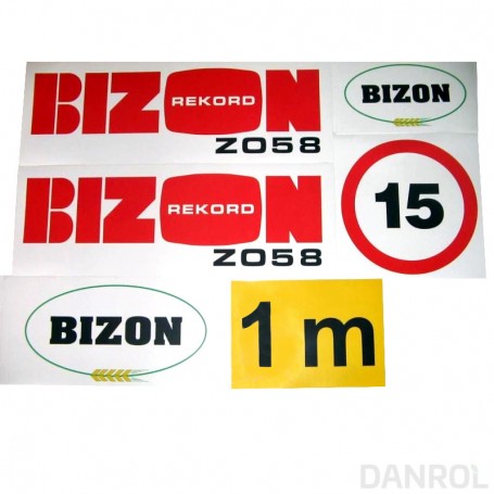 Naklejki kombajn Bizon Rekord komplet