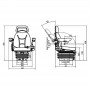 Fotel siedzenie amortyzowane mechanicznie Zetor Ursus TS40000GP
