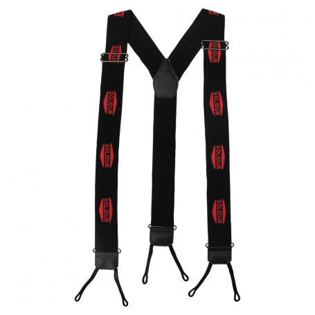 Szelki pilarza drwala na guziki Solidur czarne