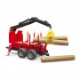 Przyczepa leśna HDS z chwytakiem i pniami Zabawka Bruder 02252