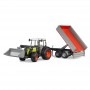 Traktor ciągnik Claas Nectis 267F z ładowarką i przyczepą Zabawka Bruder 02112