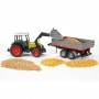 Traktor ciągnik Claas Nectis 267F z ładowarką i przyczepą Zabawka Bruder 02112