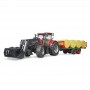 Traktor ciągnik Case IH Optum 300 CVX z przyczepą i belam Zabawka Bruder 03198