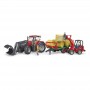 Traktor ciągnik Case IH Optum 300 CVX z przyczepą i belam Zabawka Bruder 03198