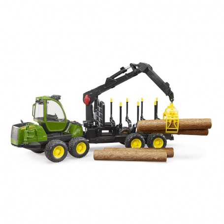 Forwarder ciągnik John Deere z chwytakiem 02133 Zabawka Bruder