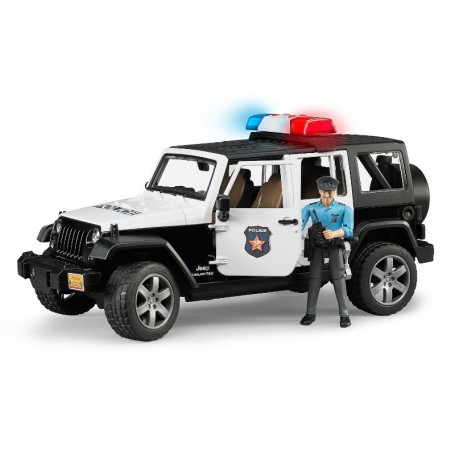 Jeep Wrangler Rubicon Policja USA z figurką Zabawka Bruder 02526