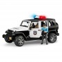 Jeep Wrangler Rubicon Policja USA z figurką Zabawka Bruder 02526