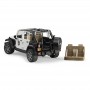 Jeep Wrangler Rubicon Policja USA z figurką Zabawka Bruder 02526