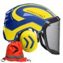 Kask ochronny pilarza drwala Protos Integral Forest niebieski/żółty