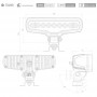 Lampa robocza LED WAŚ 1078 W136 IP 66/68 12/24V 4500 lm światło rozproszone
