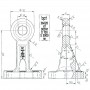 Ucho zaczepu z kołnierzem przykręcane fi 50mm 145x145mm 36020 Produkt Włoski
