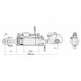 Łącznik hydrauliczny kat. 3 700-940mm z główką widełkową 32mm hakiem 32mm