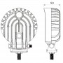 Lampa robocza okrągła uniwersalna LED 40w 3200 lm