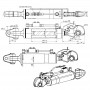 Łącznik górny centralny hydrauliczny kat. 2/3 645-885 mm K576