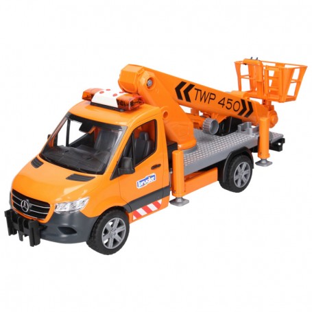 Mercedes Sprinter z podnośnikiem koszowym Zabawka Bruder 02679