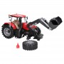 Traktor ciągnik Case IH Optum 300 CVX z przyczepą i belam Zabawka Bruder 03198