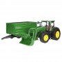 Traktor ciągnik John Deere 7R 350 z przyczepą Zabawka Bruder 03155