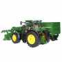 Traktor ciągnik John Deere 7R 350 z przyczepą Zabawka Bruder 03155