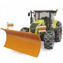 Traktor ciągnik Claas Axion 950 z pługiem do śniegu i łańcuchami Zabawka Bruder 03018