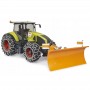 Traktor ciągnik Claas Axion 950 z pługiem do śniegu i łańcuchami Zabawka Bruder 03018