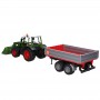 Traktor ciągnik Fendt Vario 211 z ładowaczem czołowym i przyczepą Zabawka Bruder 02182