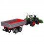 Traktor ciągnik Fendt Vario 211 z ładowaczem czołowym i przyczepą Zabawka Bruder 02182
