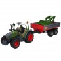 Traktor ciągnik Fendt Vario 211 z ładowaczem czołowym i przyczepą Zabawka Bruder 02182