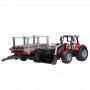 Traktor ciągnik Massey Ferguson z przyczepą do wywozu drzewa Zabawka Bruder 02046