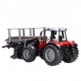 Traktor ciągnik Massey Ferguson z przyczepą do wywozu drzewa Zabawka Bruder 02046