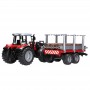 Traktor ciągnik Massey Ferguson z przyczepą do wywozu drzewa Zabawka Bruder 02046