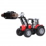 Traktor ciągnik Massey Ferguson z przyczepą do wywozu drzewa Zabawka Bruder 02046