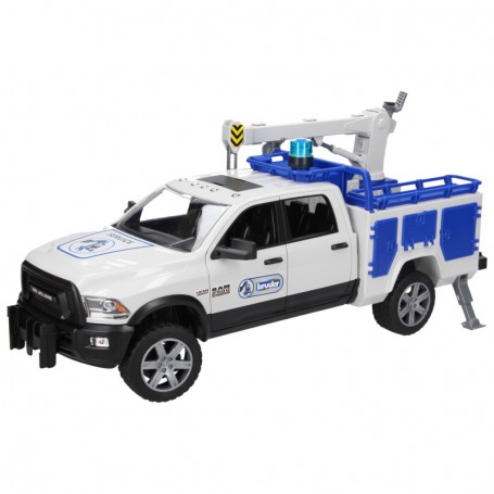 Wóz serwisowy Dodge RAM 2500 z obrotowym świetlnym kogutem Zabawka Bruder 02509