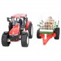 Traktor ciągnik Roadmax z przyczepą do wywozu drzewa Zabawka Bruder 03453
