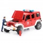 Jeep Wrangler straż pożarna z figurką Zabawka Bruder 02528