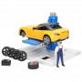 Warsztat samochodowy z autem i figurką mechanika Zabawka Bruder 62112