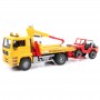 Ciężarówka MAN TGA Pomoc drogowa z jeepem Zabawka Bruder 02750