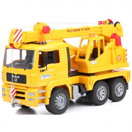 Dźwig Ciężarówka MAN TGA z żurawiem Zabawka Bruder 02754