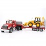 Ciężarówka Mack Granit z naczepą i ładowarką JCB Zabawka Bruder 02813