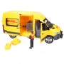 Mercedes Benz Sprinter DHL z figurką kuriera Zabawka Bruder 02671