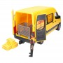 Mercedes Benz Sprinter DHL z figurką kuriera Zabawka Bruder 02671